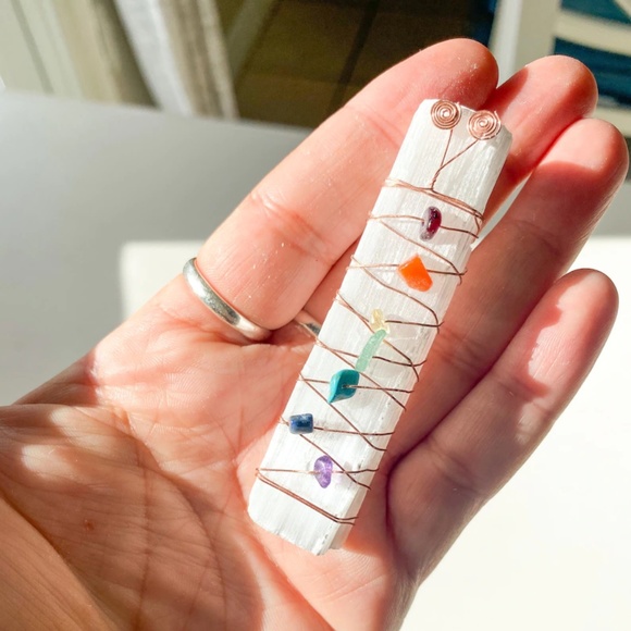 Chakra Selenite Wand, Small - Picture 1 of 1